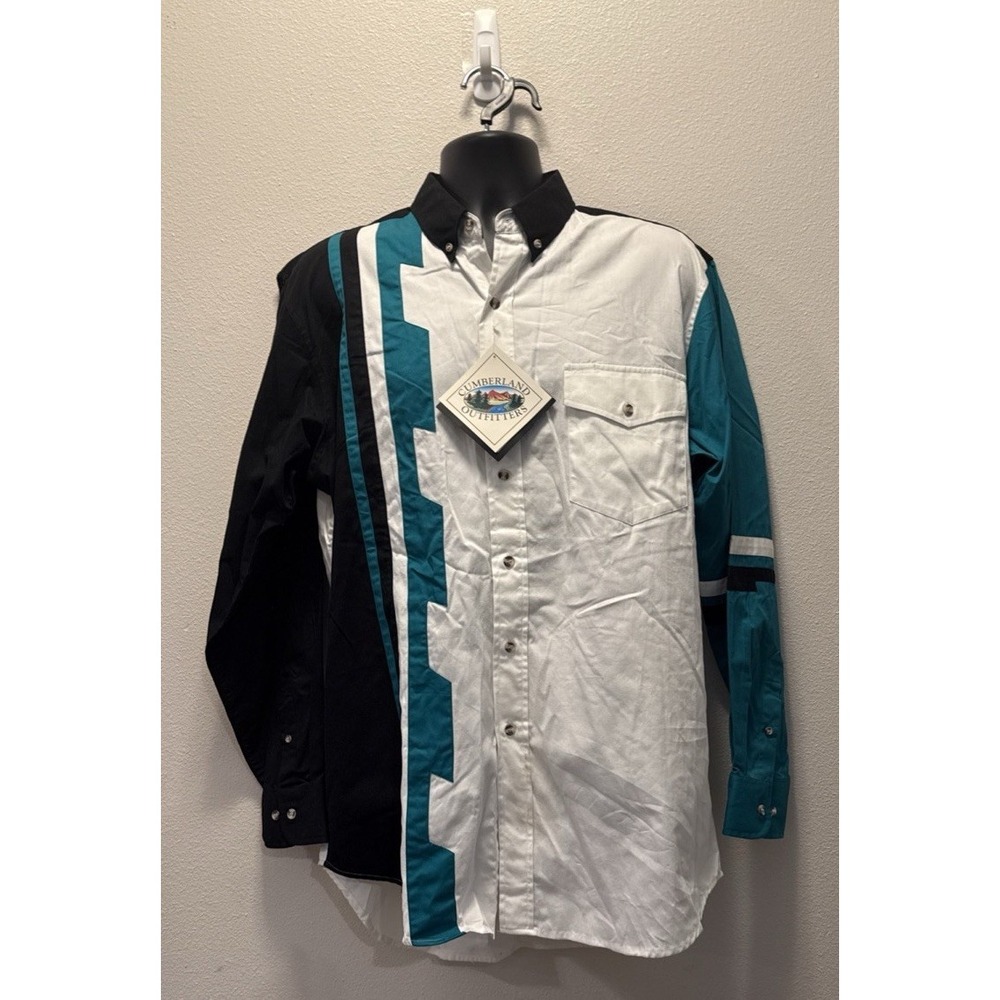 Vintage 1990's‎ Cumberland Western Pattern Button Up, Deadstock NWT, Size Large